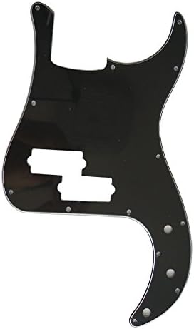 Xinyue Guitar Pickguard Scratch Plate For Standard Precision Bass Guitar Pickguard (P Bass 3 Ply Black)