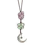 Hanging Car Charm Dangling Moon, Healing Crystal