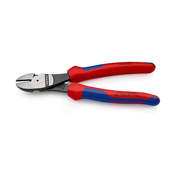 KNIPEX Kraft-Seitenschneider mit Comfort-Griffen schwarz atramentiert 200 mm, 74 02 200 – Bild 3