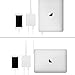 60W Magsafe Power Adapter for Macbook,CrazyFire Replacement Magsafe 2 Adapter AC Charger for MacBook Pro,Dual T-Tip and L-Tip Plug Design with 2 USB Port for Macbook 13