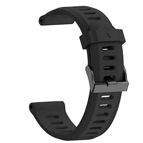 Jewh Width Watch Strap for Garmin Fenix 3 - Band Outdoor Sport Silicone Watchband for Garmin Fenix - 3HR/Fenix 5X with Tools - Garmin Watch Band (Black)