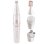 Remington Smooth and Silky Facial Hair Remover for Women, Face Epilator with Massage Head, Facial Brush and Eyebrow…