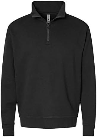 Next Level Unisex Fleece Quarter-Zip Pullover, XL, Black at Amazon