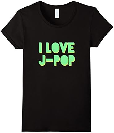 Women's I love J-Pop shirt  Small Black
