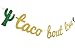 Glamoncha Taco Bout Love Gold Glitter Banner Sign Garland for Mexican Fiesta Themed Bridal Shower Bachelorette Party Wedding Decorations