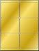 120 Label Outfitters® 4 x 3-1/3 inches Gold Metallic Foil Laser Labels, 20 Sheets