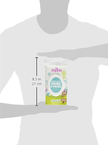 Dapple Pure 'N' Clean Moisturizing Hand and Face Wipes, Soft Pack, White, 30 Carton - Thumbnail 2