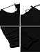 ELESOL Women Sexy Cold Shoulder Cut Out Blouse Casual Half Sleeve T Shirt Tops Black/L