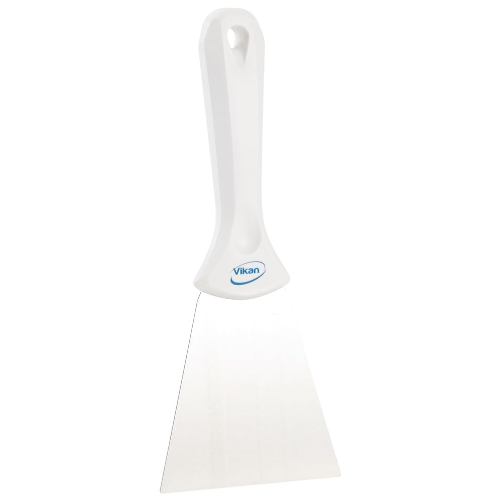 Vikan 40095 Stainless Steel Hand Scraper, White, 235mm Length, 100mm Width, 22mm Height