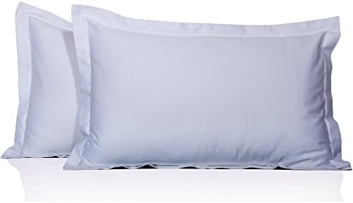 Solid Pattern 2 Pcs Pillow Shams 600 Thread Count 100% Egyptian Cotton ( King ,20 x 40 Inch , White)