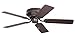 kathy ireland HOME Snugger Flush Mount Ceiling Fan | Indoor Fixture with Low Profile Design | 5 Reversible Blades with 3-Speed Motor and Pull Chain | Light Kit Adaptable, 42 Inch, Oil Rubbed Bronze