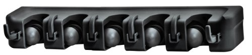 Superio Brand 5 Slot Mop and Broom Organizer Color: Black