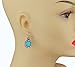Antique Look 925 Sterling Silver Created Blue Fire Opal Earrings with Ornate Floral Design & Secure Backs