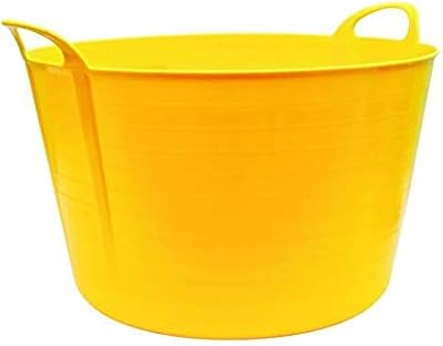 Srendi 75L Yellow Heavy Duty Flexi Tub Large Storage Container Bucket