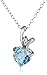 Amazon Collection Sterling Silver Pendant Necklace with Blue Topaz