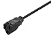 Monoprice Power Extension Cord - 3 Prong, 13 Amp, 1625 Volt, (NEMA 5-15P to NEMA 5-15R), 2 Feet, 16AWG, Black