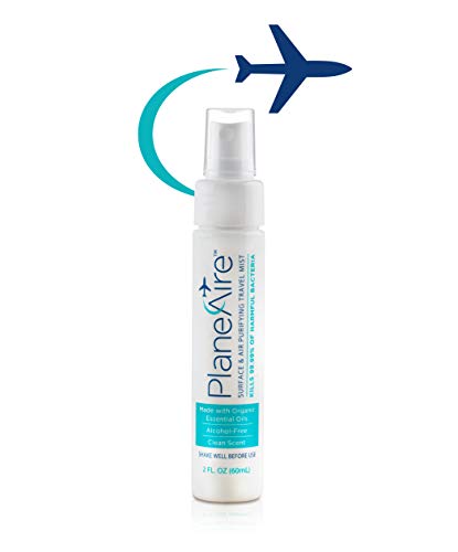 PlaneAire™ Travel Mist | All-Natural Surface and Air Purifying Disinfecting Spray | Laboratory Tested to Kill 99.99% of Harmful Bacteria | TSA Approved Travel Essential (2 oz.)