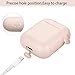 Compatible AirPods Case Cover Silicone Protective Skin for Apple Airpod Case 2&1 (2 Pack) Black/Sand Pink