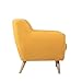 Case Andrea Milano Mid Century Modern Tufted Button Living Room Accent Chair (Yellow)
