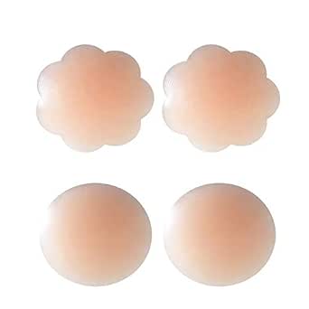 Pezoneras Invisibles Réutilisables En Silicone - 12 Pièces + Boîte De Transport, Parfaites Pour Robes Dos Nu, Mariage Et Tenues De Soirée