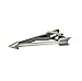 1CAMO Tie Clips for Men - Antique Brushed Nickel Finish Metal Tie Bar - Vintage Silver Arrow Tie Clip