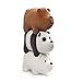 Gund - we Bare Bears 5 x 3.5 Inch Magnetic Stackable Set of 3 Plush Toys