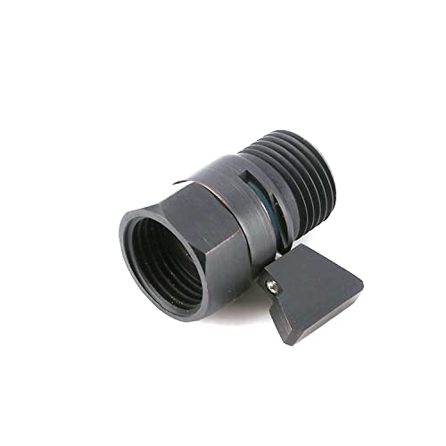 Tiardey Solid Brass Shower Head Shut Off Valve Water Flow Control with Brass Handle On Off Switch for Hand Shower Bidet Sprayer Shower Arm