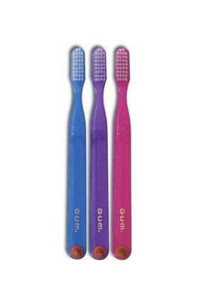 Sunstar GUM 409PC Classic Toothbrush with Gum Stimulator, Compact Head, Soft - Pack of 3 - Thumbnail 4