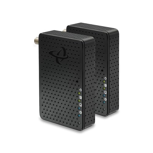 Hitron HTEM5 MoCA 2.5 Adapter Kit (2-Pack) | 2.5Gbps Ethernet Over Coax | Multi-Gig Wired Backhaul for Mesh WiFi, Streaming & Gaming | Includes 2 Adapters, Coax & Ethernet Cables