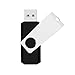 Wholesale Bulk USB Flash Drive 1GB Flash Drive 100 Pack Custom Logo Thumb Drive Flash Drives Swivel Memory Stick, Black
