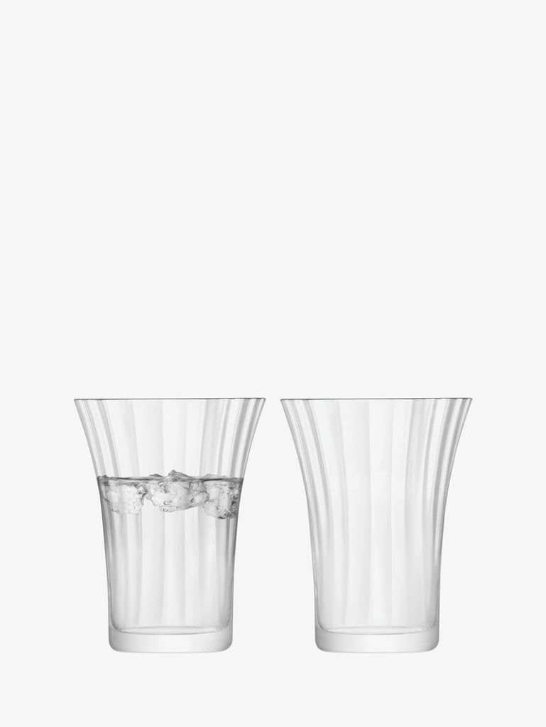 LSA Aurelia Tumbler 340ml Clear Optic | Set of 4 | Mouthblown & Handmade Glass | AU07