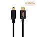 CableCreation Mini USB to USB C Cable 6.6FT USB Type C to Mini USB Cable USB Mini B Charging Cable for Hero 3+ PS3 Controller MP3 Player, Digital Camera Other USB Mini B Devices 2M Black