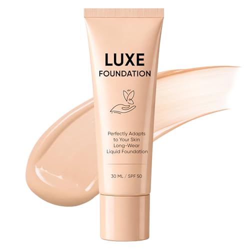Luxe Foundation for Women, Color Changing Foundation, Hyaluronic Acid & Vitamin E, Creates Flawless Skin, Perfectly Blends with Your Complexion, SPF50, 30 ML