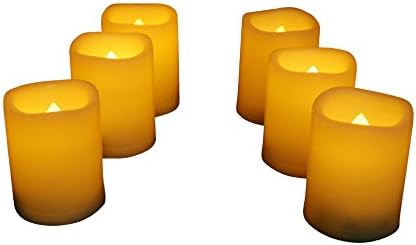 EcoGecko Set of 6 Flameless Votive Candles with Remote and Timer (4, 5, 6 and 8-hour timer options)