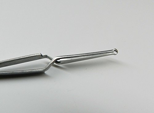 WIRE HOLDING TWEEZER SELF LOCKING CLOSING CROSS LOCK TWEEZERS ROUND OPEN SLOT (E1) - Thumbnail 3