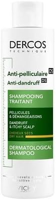 Vichy Dercos Anti-Dandruff Dermatological Shampoo for Dry Hair & Sensitive Scalp, with Salicylic Acid & Selenium Sulfide
