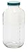 Vestil BTL-SG-G-32 Glass Square Graduated Bottle with Green Cap, 32 oz Capacity, Clear