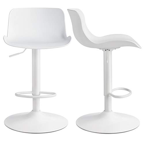 Yaheetech Bar Stools Set of 2 Height Adjustable Swivel Bar Chair