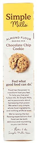 SIMPLE MILLS ALMOND FLOUR BAKING MIX, CHOCOLATE CHIP COOKIE DOUGH MIX – GLUTEN FREE, PLANT BASED, 9.4 OUNCE (PACK OF 1)