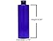 Newday Bottles, 8 oz Empty Plastic Bottles BPA-Free Leak Proof with Disc Top Cap Lids Refillable Containers (8 oz Blue, Cylinder with Black Cap)