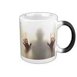 MHNS morphing mugs the walking dead Coffee Tea Milk Hot Cold Heat Sensitive Color changing Black and White 11 Oz coffee Mug