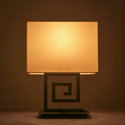 YanCui@ Lighting decorative Utility Table Lamp Style Fret Fabric Table Lamp Dimmable Bedroom Study Bedside Living room Study Classical El Bulli Chinese style Table Lamp