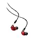 MEE audio M6 PRO In Ear Monitor Headphones for Musicians, 2nd Gen Model With Upgraded Sound, Memory Wire Earhooks & Replaceable Cables, Noise Isolating Professional Earbuds, 2 Cords Included (Red)