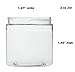 Clear 2 oz PET Round Plastic Jars with White Lids, and 4 Mini Jar, 20 Pack (C2WMJ20)