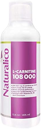 Naturalico L-Carnitine 108 000 with Vitamin B5, B6 and Chromium | Burns Body Fat for Energy | Improves Cardiovascular Function | Boosts Physical Performance