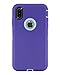 WallSkiN Case for iPhone Xs Max (6.5”) Heavy Duty Full Body Military Grade Drop Protection Carrying Cover Holder | Holster for Men Belt with Clip Stand – Purple