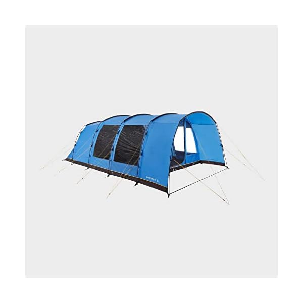 HIGEAR Hampton 6 Nightfall Family Tent with Nightfall Darkened Technology Bedrooms, 6 Man Tent