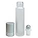 Beauticom Glass Roll on Bottle 10ml ~ 1/3 oz with Metal Cap, Stainless Steel Roll Balls for Essential Oil, Aromatherapy, Perfume, Lip Gloss, Lip Balm (MIX) (12 Bottles per order)
