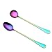Silver Long handled 7.6-inch Iced Tea Coffee Spoons Cold Drink Spoons Stirring Spoons, Set of 6
