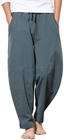Mens Harem Baggy Wide-Legged Pants Summer Fashion Comfortable Pant